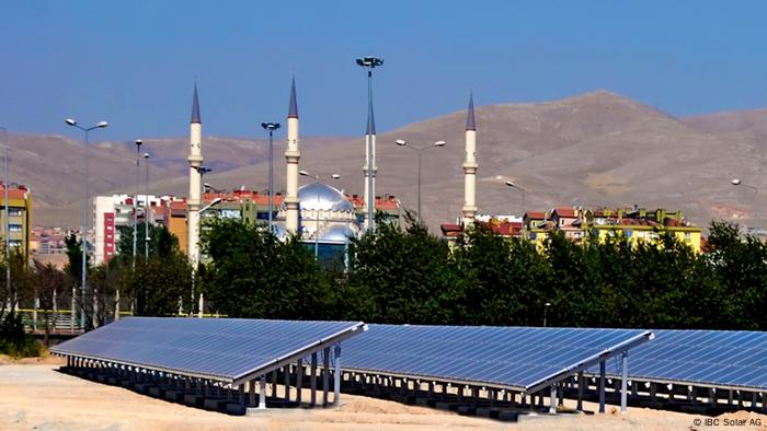 Solar energy installation in Turkey