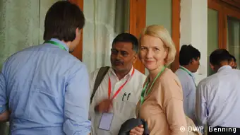 Gerda Meuer, Direktorin der DW Akademie zu Besuche bei der Conference on Media Development in Rangun, Myanmar. Mai 2013. (Foto: Patrick Benning/ DW Akademie).