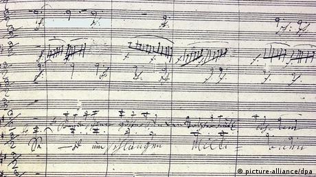 Ludwig van Beethoven Partitur mit dem Text Seid umschlungen
