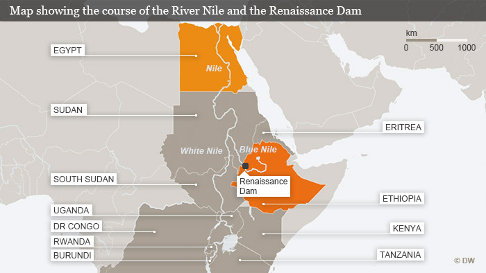 Ethiopia And Egypt Map Egypt And Ethiopia Argue Over Dam Project | Africa | Dw | 14.06.2013