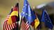 US, German and EU flags US, German and EU flags