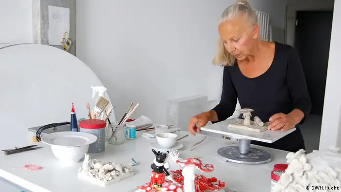 Künstlerin Gro Lühn in ihrem Atelier Münster