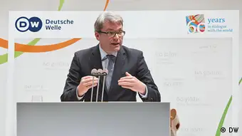 NRW-Medienstaatssekretär Marc Jan Eumann beim Festakt 60 Jahre Deutsche zur Eröffnung des Global Media Forum 2013