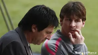 Lionel Messi und Vater Jorge
