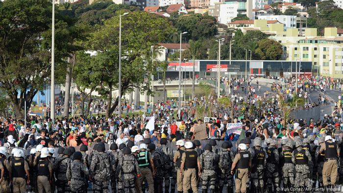 Manifestación en Belo Horizonte.
