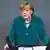 Bundeskanzlerin Angela Merkel (CDU) spricht am 25.06.2013 während einer Regierungserklärung im Bundestag in Berlin. Der Deutsche Bundestag befasst sich in einer Sondersitzung mit der Flutkatastrophe. Foto: Michael Kappeler/dpa