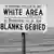 Apartheid sign pointing to a "white area"