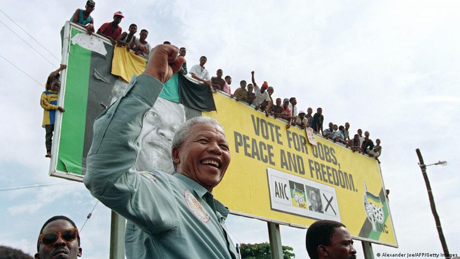 Mandela tokom kampanje 1994. godine