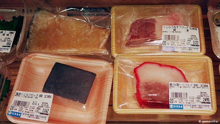 Different sorts of whale meat
(Photo: Wikipedia)