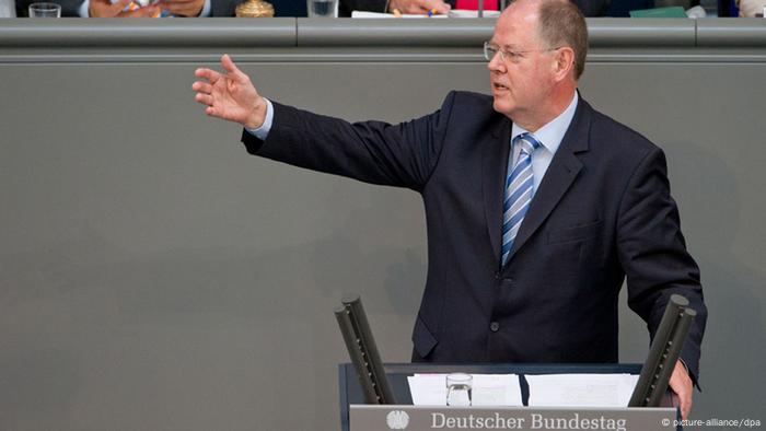 Peer Steinbrück im Bundestag (Foto: dpa) 