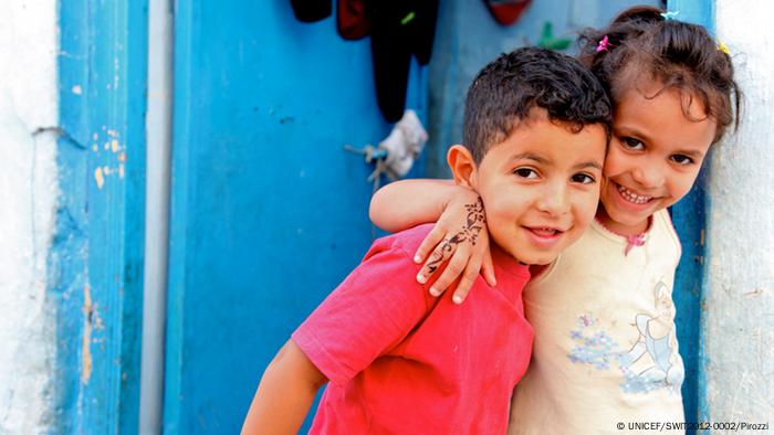 Children in a UNICEF refugee camp in Syria