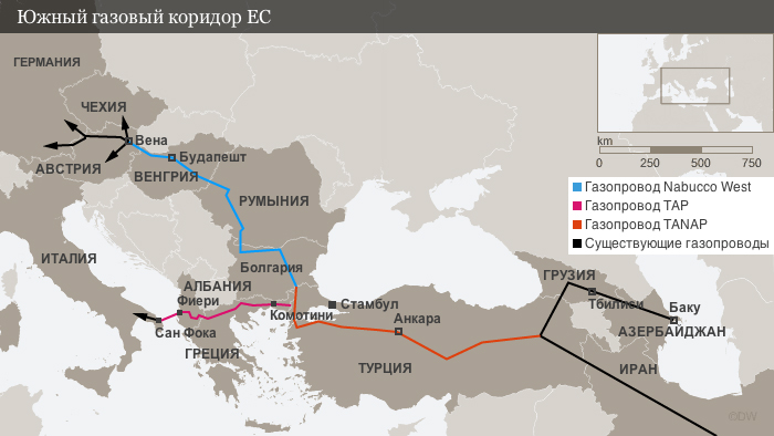 TANAP доставит каспийский газ в Европу, но ″Газпром″ это не пугает |  Экономика в Германии и мире: новости и аналитика | DW | 15.06.2018