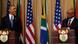 U.S. President Barack Obama and South Africa's President Jacob Zuma hold a joint news conference. Photo:REUTERS/Gary Cameron U.S. President Barack Obama and South Africa's President Jacob Zuma hold a joint news conference. Photo:REUTERS/Gary Cameron