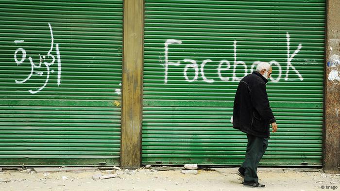 Ägypten arabische Frühling und Facebook Symbolbild Flagge