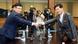 Suh Ho, the head of South Korea's working-level delegation, left, shakes hands with his North Korean counterpart Park Chol Su during their meeting at Tongilgak in North Korean side of Panmunjom which has separated the two Koreas since the Korean War, Saturday, July 6, 2013. Delegates from North and South Korea began talks Saturday on restarting a stalled joint factory park that had been a symbol of cooperation between the bitter rivals. (AP Photo/Korea Pool via Yonhap) KOREA OUT pixel Suh Ho, the head of South Korea's working-level delegation, left, shakes hands with his North Korean counterpart Park Chol Su during their meeting at Tongilgak in North Korean side of Panmunjom which has separated the two Koreas since the Korean War, Saturday, July 6, 2013. Delegates from North and South Korea began talks Saturday on restarting a stalled joint factory park that had been a symbol of cooperation between the bitter rivals. (AP Photo/Korea Pool via Yonhap) KOREA OUT pixel