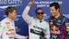 British Formula One driver Lewis Hamilton of Mercedes AMG (M) celebrates his pole position Photo: Thomas Frey/dpa British Formula One driver Lewis Hamilton of Mercedes AMG (M) celebrates his pole position Photo: Thomas Frey/dpa
