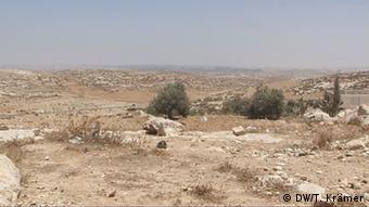 Ansicht einer kargen Wüstenlandschaft im südlichen Westjordanland (Foto: Tania Krämer)