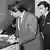 Italian guest workers exchange lira in Wolfburg in 1962. (Copyright dpa - Bildfunk)