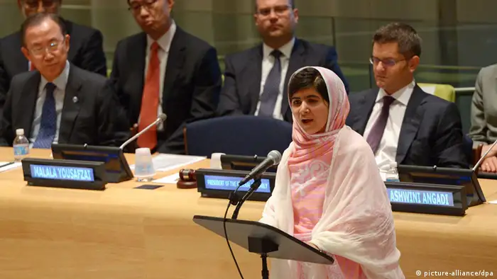 Malala Yousafzai spricht vor der UN