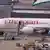 Emergency crew surrounds a Boeing 787 Dreamliner, operated by Ethiopian Airlines