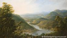 #### ACHTUNG NUR ZUR BERICHTERSTATTUNG ÜBER DIESE AUSSTELLUNG VERWENDEN### 4. Georg Schneider, Blick vom Niederwald auf Bingen, um 1800. Öl auf leinwand, 49 x 65 cm. Sammlung RheinRomantik Nr. 153 Bildergalerie zum Thema: Rheinromantik. Das Museum Siebengebirgsmuseum der Stadt Königswinter zeigt, welche Rolle Natur und Kunst am Rhein in der Aufklärung und der Romantik gespielt haben.