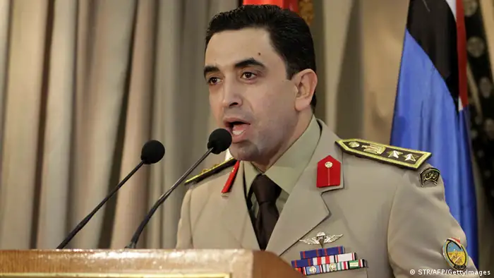 Egyptian army's spokesman General Lieutenant Ahmed Ali briefs the press in Cairo on September 8, 2012. Egypt's armed forces have killed 32 'criminal elements' in an ongoing operation against Islamists in the lawless Sinai peninsula, the military spokesman said. AFP PHOTO/STR (Photo credit should read STR/AFP/GettyImages)