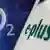 The logo of O2 Deutschland, the German daughter of Spain's Telefonica, is seen close to the E-Plus logo in an E-Plus store
