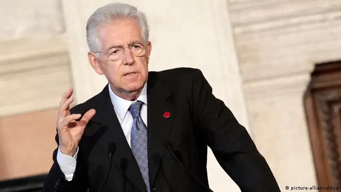 Bildergalerie Politiker Gestik Mario Monti (picture-alliance/dpa)