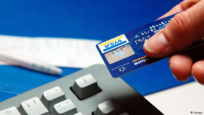 Deutschland Zahlung per Kreditkarte Visakarte 