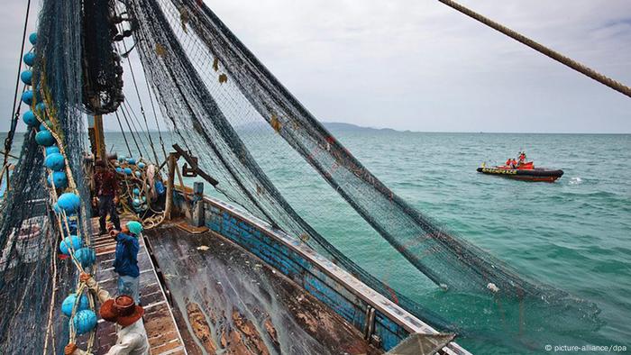 Un barco pesquero. 