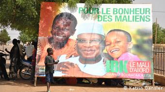 Plakat wirbt für Präsidentschaftskandidat Ibrahim Boubacar Keïta. (Foto: Katrin Gänsler)