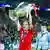 Philipp LAHM (M) jubelt mit Pokal, Fussball Champions League Finale 2013 / Borussia Dortmund (DO) - FC Bayern Muenchen (M) 1:2. Saison2012/13, WEMBLEY Stadion, 25.05.2013.