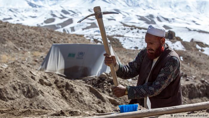 A local laborer helps excavate part of the mountaintop copper works above the ancient city at Mes Aynak in Afghanistan, which sits on the old Silk Road trading route connecting China and India with the Mediterranean. (Photo: Matthew C. Rains/MCT /LANDOV)