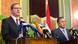 Außenminister Guido Westerwelle (l, FDP) spricht neben seinem ägyptischen Amtskollegen Nabil Fahmy am 01.08.2013 während einer Pressekonferenz in Kairo in Ägypten. Westerwelle hält sich zu politischen Gesprächen in Kairo auf und will unter anderem mit dem Präsidenten der Übergangsregierung Mansur zusammentreffen. Foto: Michael Kappeler/dpa Außenminister Guido Westerwelle (l, FDP) spricht neben seinem ägyptischen Amtskollegen Nabil Fahmy am 01.08.2013 während einer Pressekonferenz in Kairo in Ägypten. Westerwelle hält sich zu politischen Gesprächen in Kairo auf und will unter anderem mit dem Präsidenten der Übergangsregierung Mansur zusammentreffen. Foto: Michael Kappeler/dpa