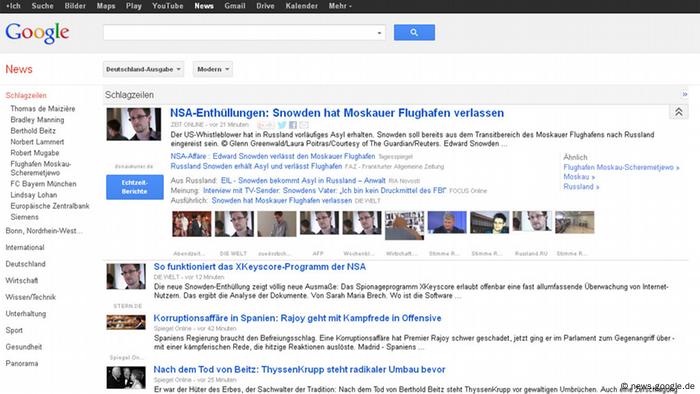Screenshot Google-News