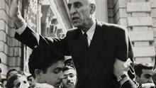 Mohammad Mosaddegh or Mosaddeq, was the democratically elected Prime Minister of Iran from 1951 to 1953 when his government was overthrown in a coup d'état orchestrated by the British MI6 and the American CIA. Mosaddegh was removed from power in a coup on 19 August 1953, organised and carried out by the CIA at the request of M16 which chose Iranian General Fazlollah Zahedi to succeed Mosaddegh.