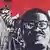 A poster shows Antonio Agostinho Neto, who led the MPLA in Angola