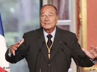 Frankreich Präsident Jacques Chirac