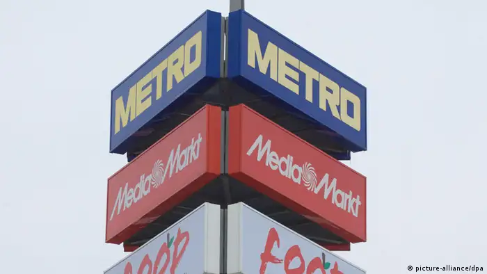 Logo von Metro in Düsseldorf. Foto: dpa