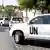 United Nations (U.N.) vehicles transport a team of U.N. chemical weapons experts to the scene of a poison gas attack outside the Syrian capital last week, in Damascus August 26, 2013. The experts dressed in blue U.N. body armour, left in a six-car convoy, according to a Reuters witness, and were accompanied by security forces and an ambulance. They said they were headed to the rebel-held outskirts of Damascus, known as Eastern Ghouta, where activists say rockets loaded with poison gas killed hundreds of people. REUTERS/Khaled al-Hariri (SYRIA - Tags: POLITICS CONFLICT TPX IMAGES OF THE DAY) ***FREI FÜR SOCIAL MEDIA***