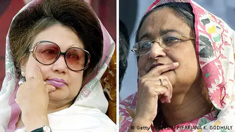 Kombobild Khaleda Zia und Sheikh Hasina