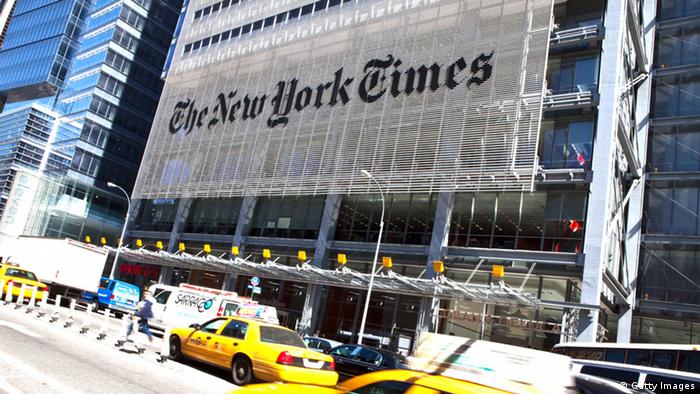 The New York Times Gebäude Logo Redaktion