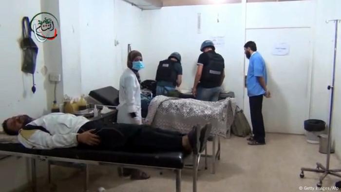 Syrien UN-Kontrolleure überprüfen Vorwürfe zu Giftgasangriff (Getty Images/Afp)