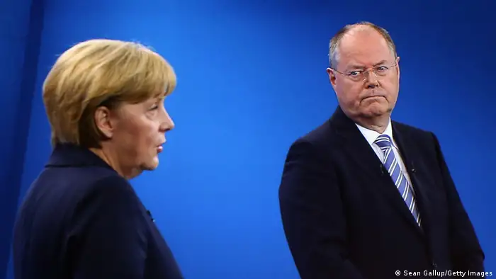 TV-Duell Kanzlerin Angela Merkel gegen Spitzenkandidat Peer Steinbrück