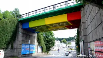 Deutschland Architektur Brücke Lego-Brücke in Wuppertal