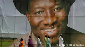 Nigeria Plakat Präsident Goodluck Jonathan Archiv 2011