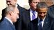 Russian President Vladimir Putin (L) walks past U.S. President Barack Obama (R) during a group photo at the G20 Summit in St. Petersburg September 6, 2013. REUTERS/Kevin Lamarque (RUSSIA - Tags: POLITICS TPX IMAGES OF THE DAY BUSINESS) Russian President Vladimir Putin (L) walks past U.S. President Barack Obama (R) during a group photo at the G20 Summit in St. Petersburg September 6, 2013. REUTERS/Kevin Lamarque (RUSSIA - Tags: POLITICS TPX IMAGES OF THE DAY BUSINESS)