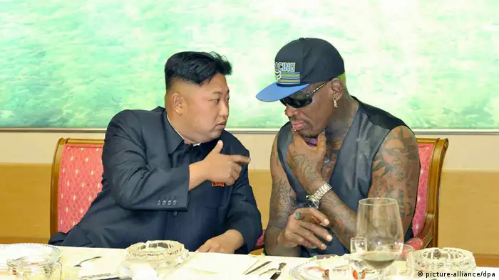 Kim Jong-un und Dennis Rodman in Pjöngjang 07.09.2013