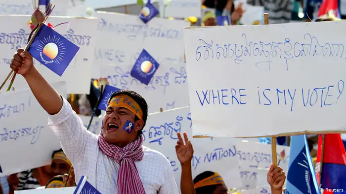 Kambodscha Wahlen Proteste Opposition 07.09.2013