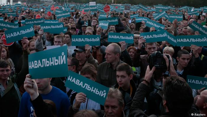 Russland Moskau Wahlen Demonstrationen für Alexei Nawalny